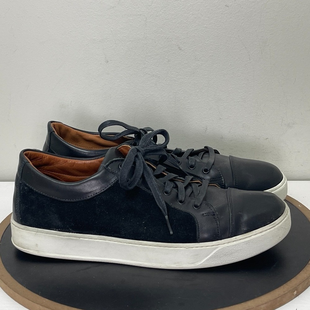 Allen Edmonds Shoes Mens  13 D Brisbane Sneaker Black Leather Casual Shoe Low